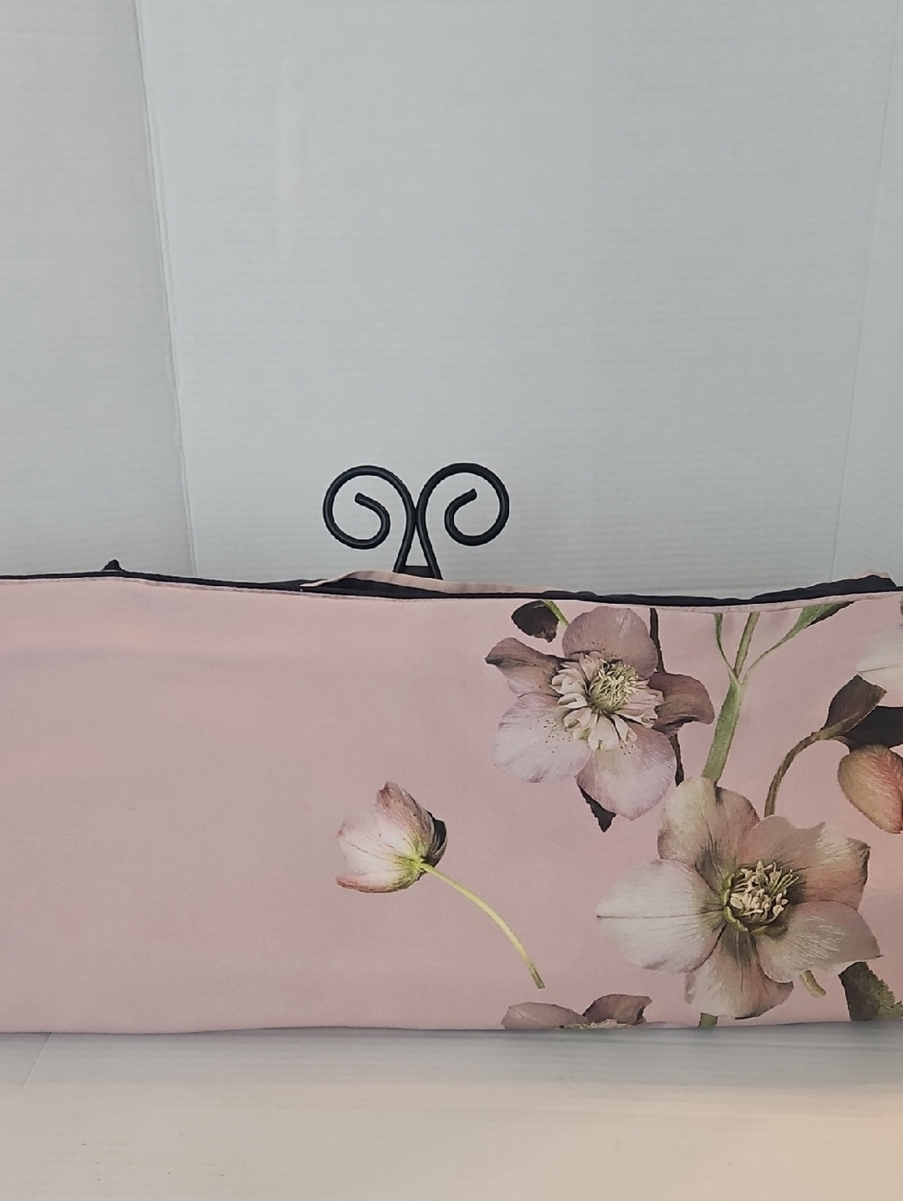 Ted Baker London Mauve Pink Charcoal Gray Floral Reversible Cotton King Duvet